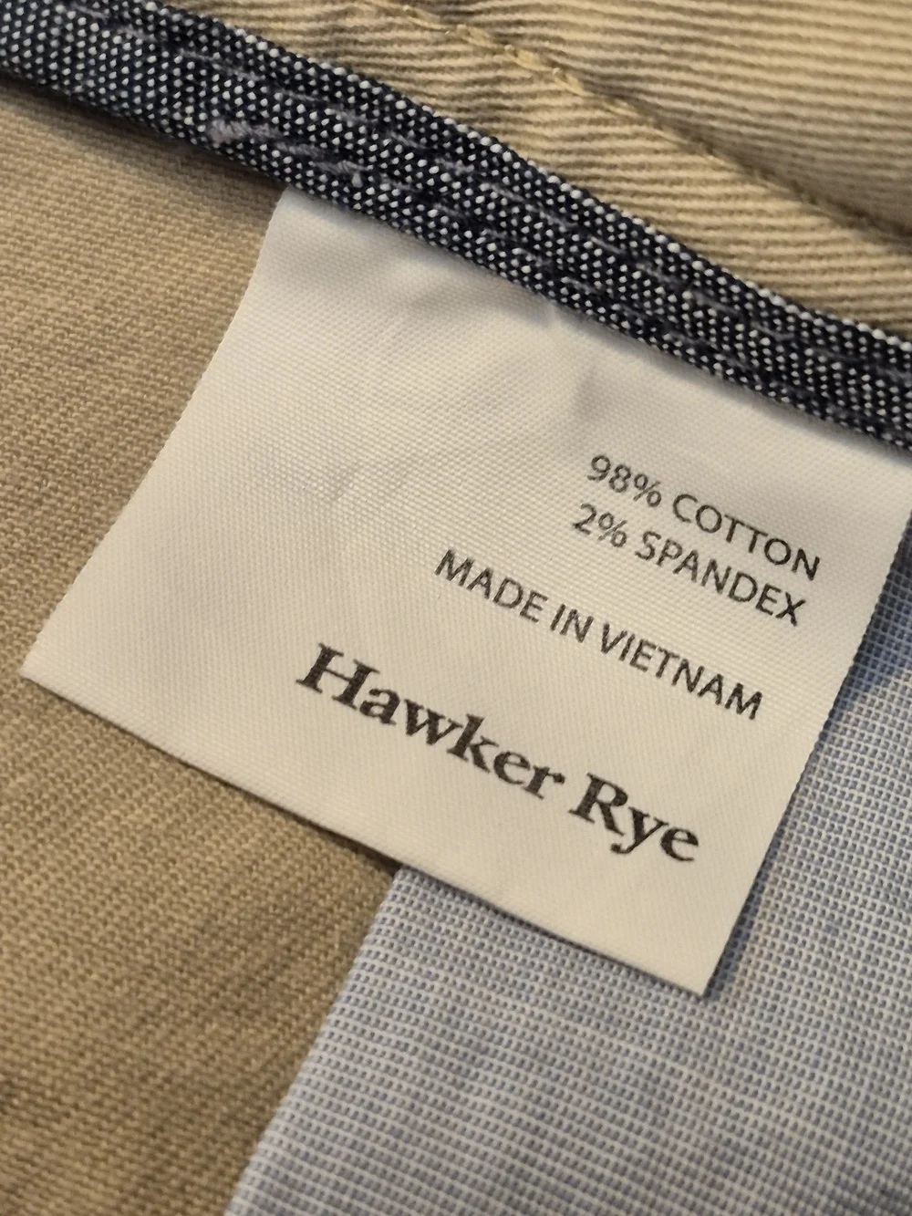 Hawker Rye Flat-Front Casual Shorts in Light Khaki